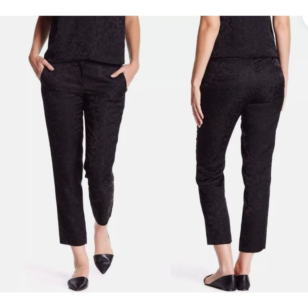 Theory Black Cropped Ankle Pants Tailored Fit